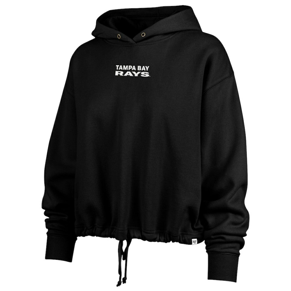 Tampa Bay Rays Women's City Connect Venice Cropped Pullover Hoodie - Black | 47 brand