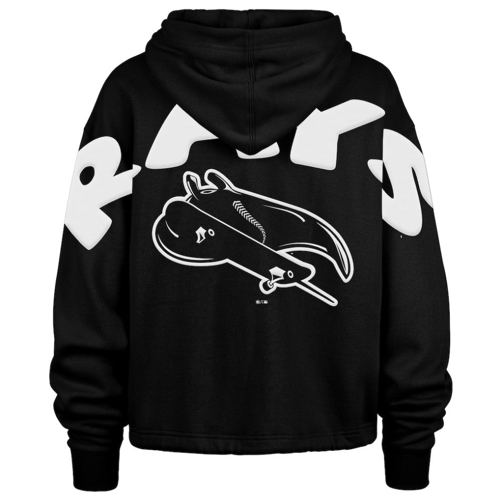 Tampa Bay Rays Women's City Connect Venice Cropped Pullover Hoodie - Black | 47 brand