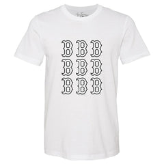 Boston Red Sox Tiny Turnip Women's Logo Grid T-Shirt - White