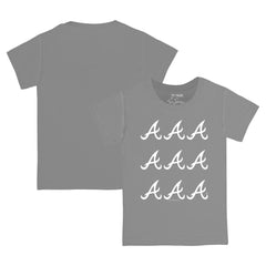 Atlanta Braves Tiny Turnip Youth Logo Grid  T-Shirt - Gray