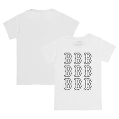 Boston Red Sox Tiny Turnip Youth Logo Grid T-Shirt - White