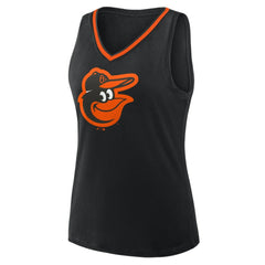 Baltimore Orioles Women's Plus Sized Stellar Win V-Neck Tank Top - Black