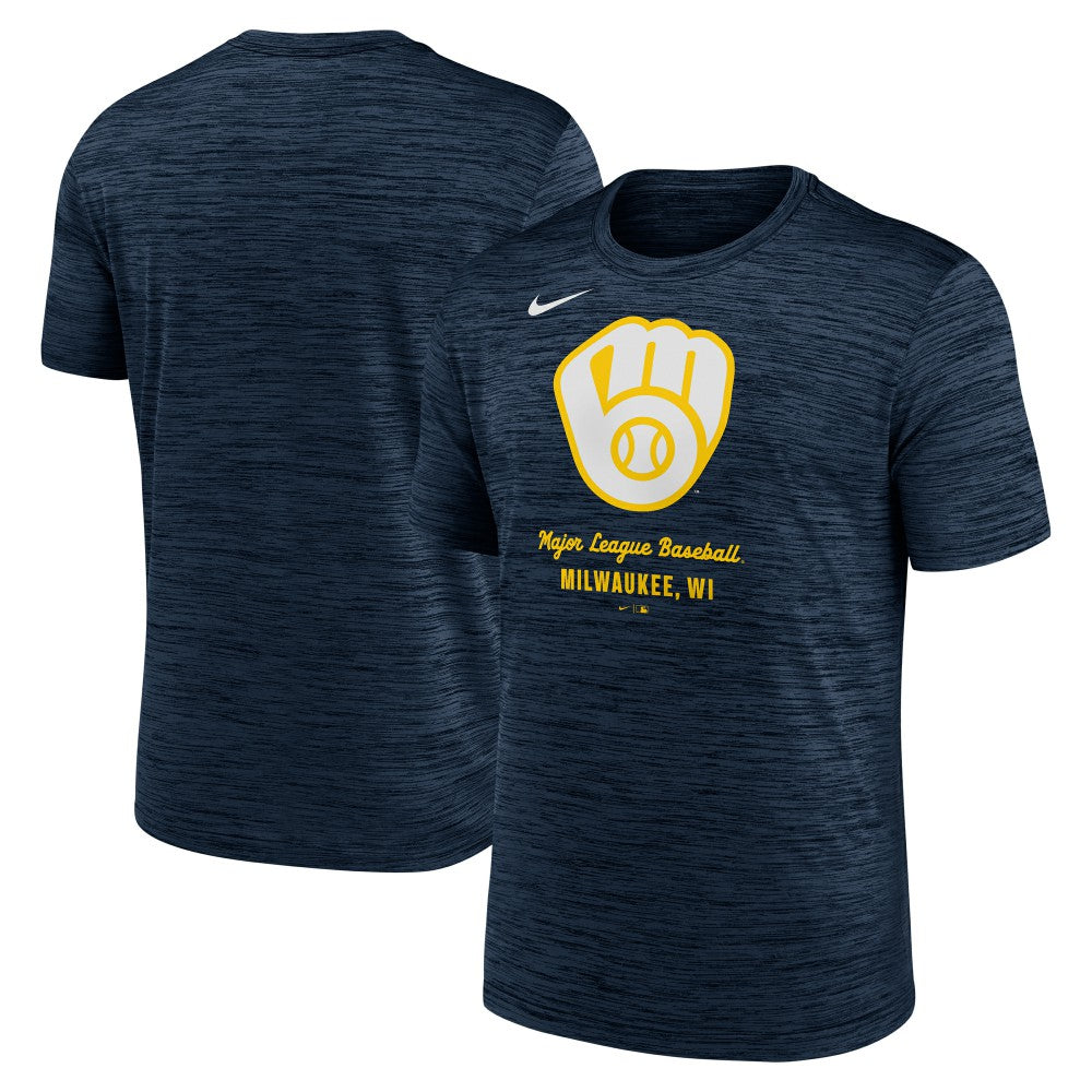 Milwaukee Brewers Velocity Dri-FIT T-Shirt - Navy | Nike