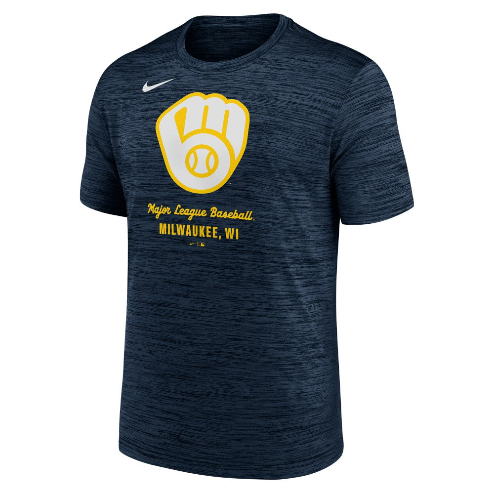 Milwaukee Brewers Velocity Dri-FIT T-Shirt - Navy | Nike