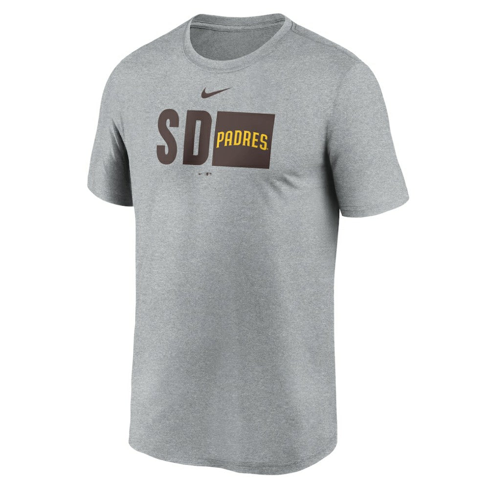 San Diego Padres Tricode Legend Performance T-Shirt - Heather Gray | Nike