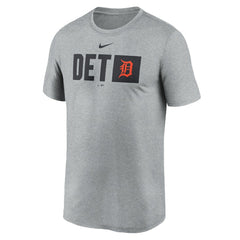 Detroit Tigers Tricode Legend Performance T-Shirt - Heather Gray | Nike