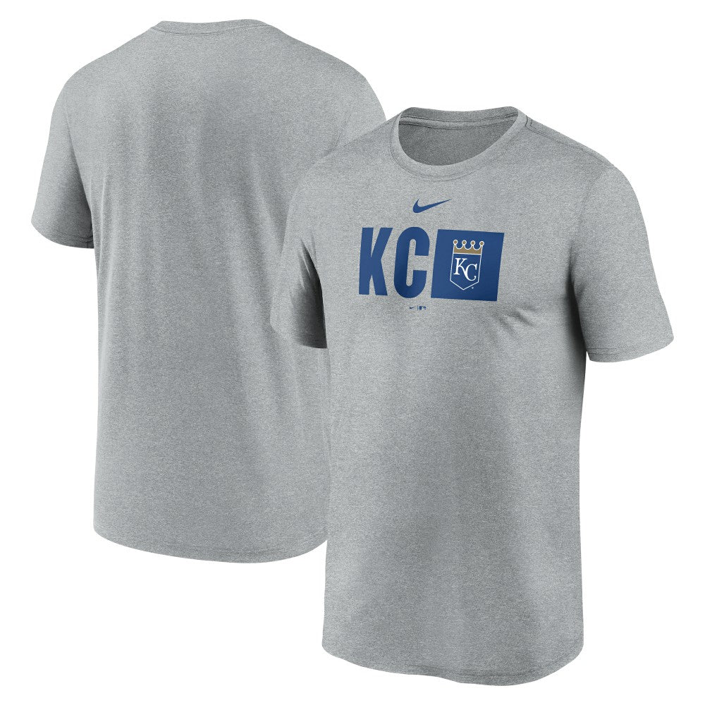 Kansas City Royals Tricode Legend Performance T-Shirt - Heather Gray | Nike
