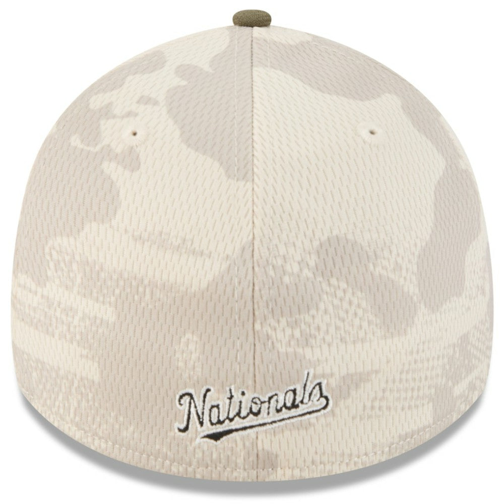 Washington Nationals 2025 Armed Forces Day 39THIRTY Flex Hat - Light Beige/Olive | New Era