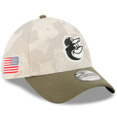 Baltimore Orioles 2025 Armed Forces Day 39THIRTY Flex Hat - Light Beige/Olive | New Era