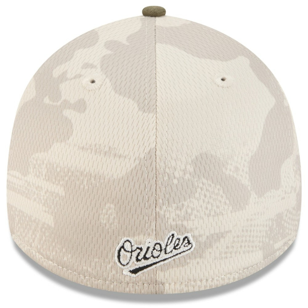 Baltimore Orioles 2025 Armed Forces Day 39THIRTY Flex Hat - Light Beige/Olive | New Era