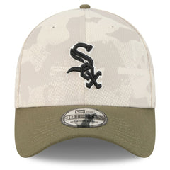 Chicago White Sox 2025 Armed Forces Day 39THIRTY Flex Hat - Light Beige/Olive | New Era