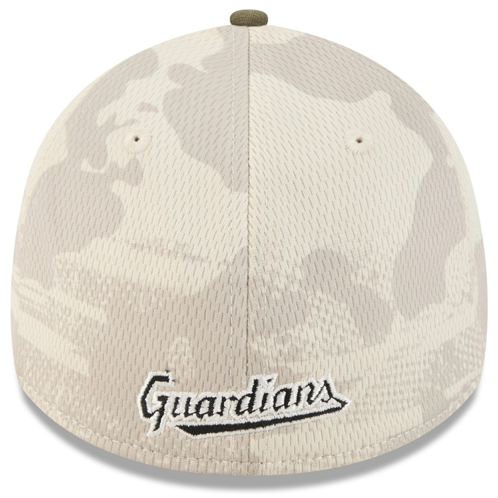 Cleveland Guardians 2025 Armed Forces Day 39THIRTY Flex Hat - Light Beige/Olive | New Era
