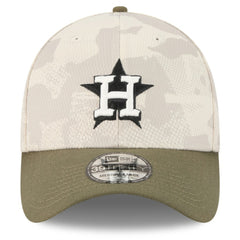 Houston Astros 2025 Armed Forces Day 39THIRTY Flex Hat - Light Beige/Olive | New Era