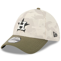 Houston Astros 2025 Armed Forces Day 39THIRTY Flex Hat - Light Beige/Olive | New Era
