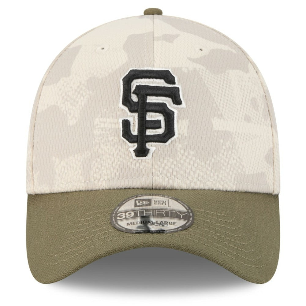 San Francisco Giants 2025 Armed Forces Day 39THIRTY Flex Hat - Light Beige/Olive | New Era