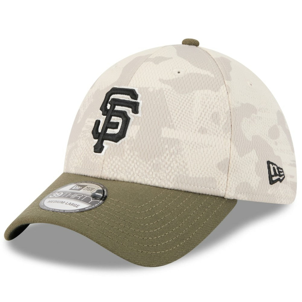 San Francisco Giants 2025 Armed Forces Day 39THIRTY Flex Hat - Light Beige/Olive | New Era