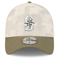 Seattle Mariners 2025 Armed Forces Day 39THIRTY Flex Hat - Light Beige/Olive | New Era