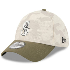 Seattle Mariners 2025 Armed Forces Day 39THIRTY Flex Hat - Light Beige/Olive | New Era