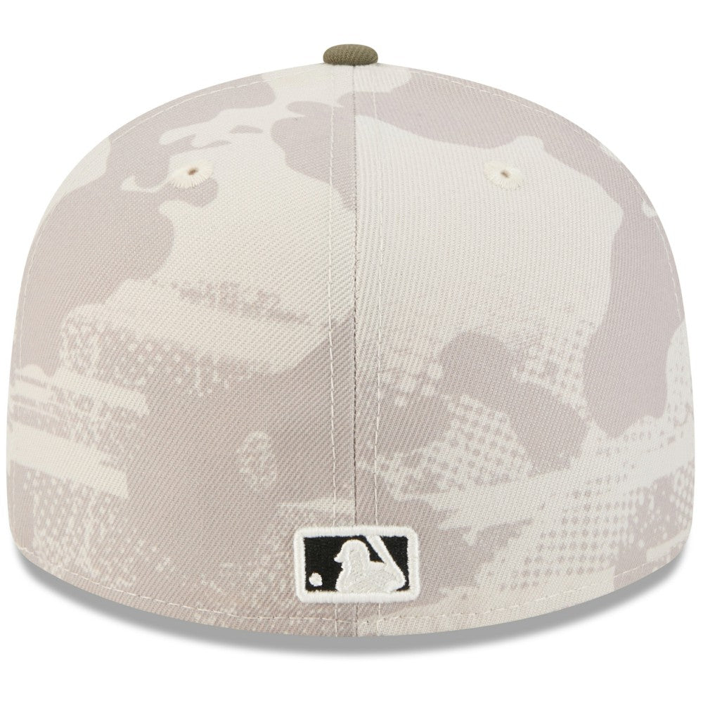 Los Angeles Dodgers 2025 Armed Forces Day 59FIFTY Fitted Hat - Light Beige/Olive | New Era