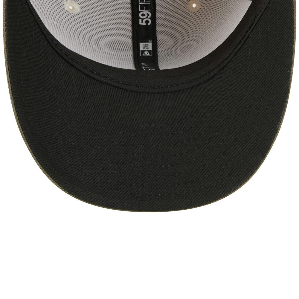 Los Angeles Dodgers 2025 Armed Forces Day 59FIFTY Fitted Hat - Light Beige/Olive | New Era