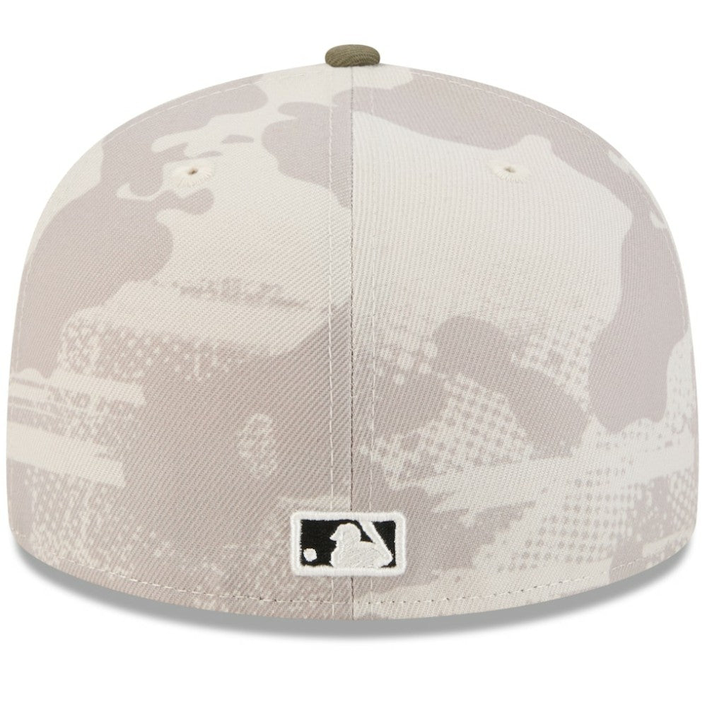 Athletics 2025 Armed Forces Day 59FIFTY Fitted Hat - Light Beige/Olive | New Era