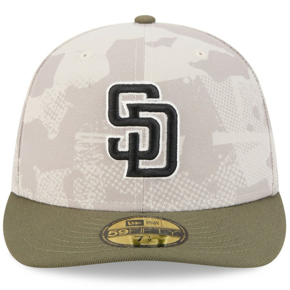 San Diego Padres 2025 Armed Forces Day 59FIFTY Fitted Hat - Light Beige/Olive | New Era