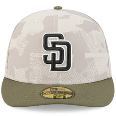 San Diego Padres 2025 Armed Forces Day 59FIFTY Fitted Hat - Light Beige/Olive | New Era