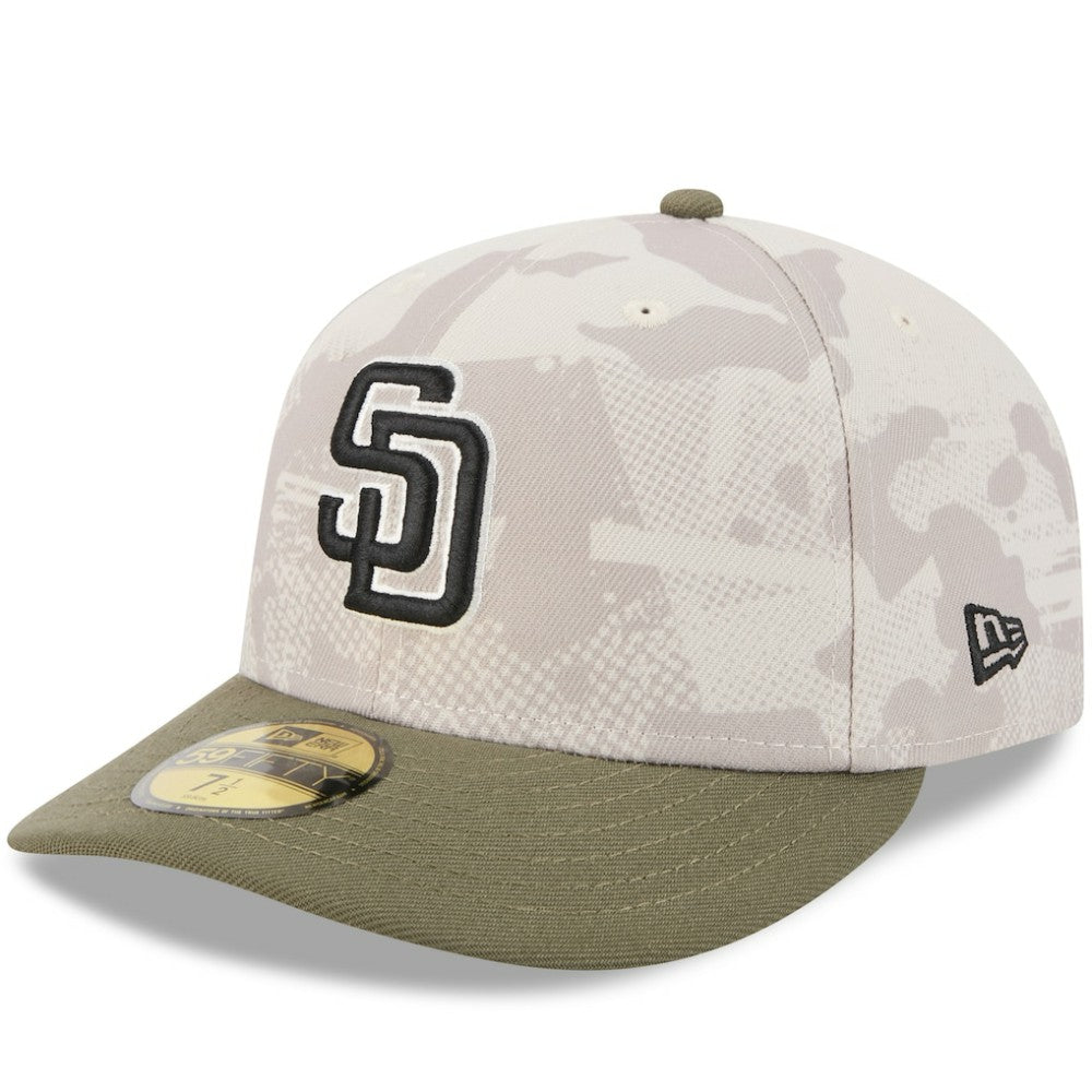 San Diego Padres 2025 Armed Forces Day 59FIFTY Fitted Hat - Light Beige/Olive | New Era