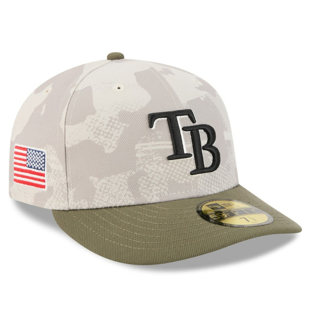 Tampa Bay Rays 2025 Armed Forces Day 59FIFTY Fitted Hat - Light Beige/Olive | New Era