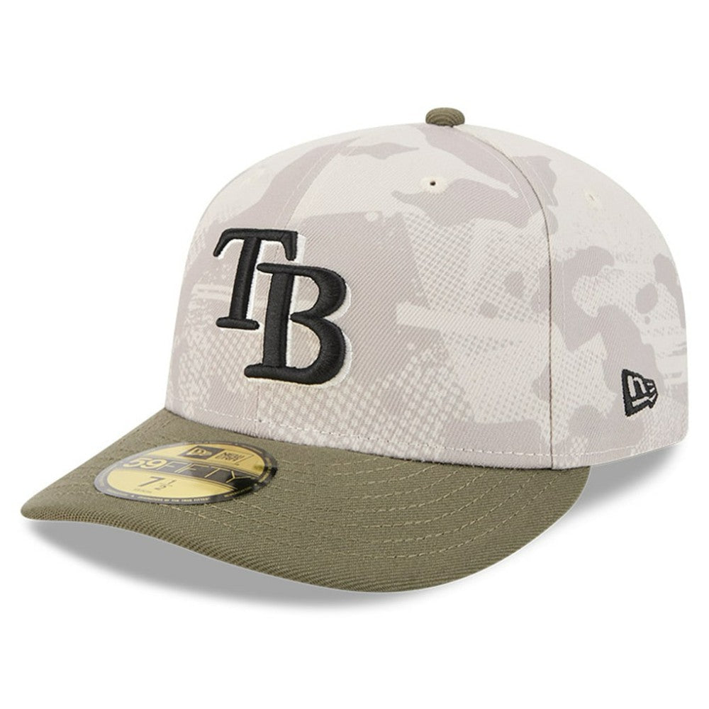Tampa Bay Rays 2025 Armed Forces Day 59FIFTY Fitted Hat - Light Beige/Olive | New Era