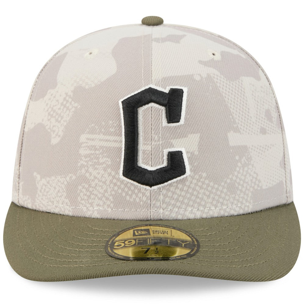 Cleveland Guardians 2025 Armed Forces Day 59FIFTY Fitted Hat - Light Beige/Olive | New Era
