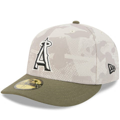 Los Angeles Angels 2025 Armed Forces Day 59FIFTY Fitted Hat - Light Beige/Olive | New Era