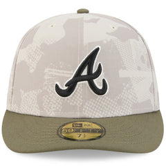 Atlanta Braves 2025 Armed Forces Day 59FIFTY Fitted Hat - Light Beige/Olive | New Era