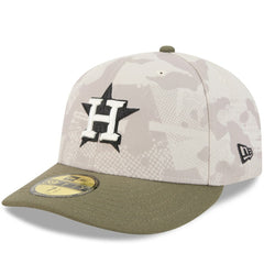 Houston Astros 2025 Armed Forces Day 59FIFTY Fitted Hat - Light Beige/Olive | New Era
