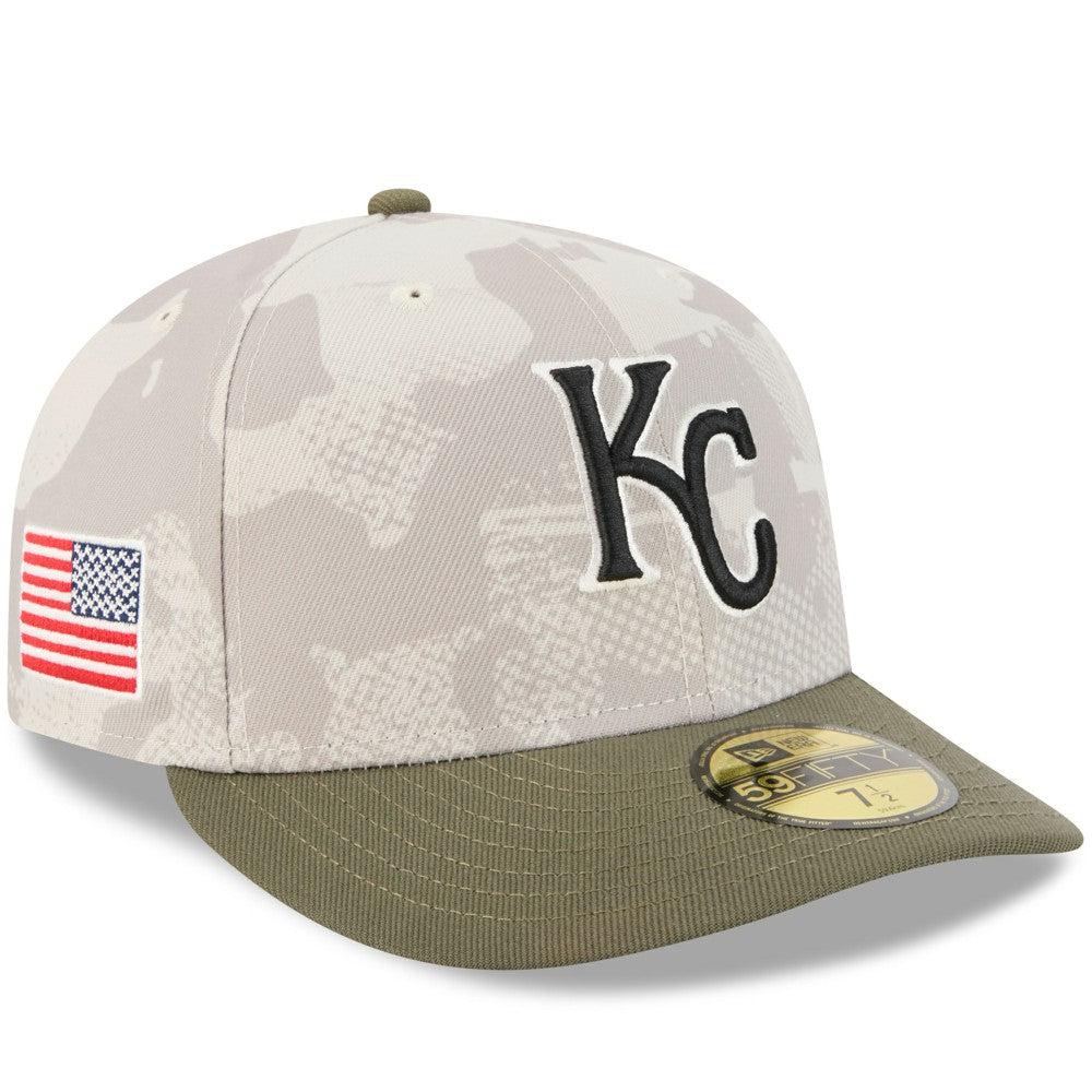 Kansas City Royals 2025 Armed Forces Day 59FIFTY Fitted Hat - Light Beige/Olive | New Era