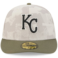 Kansas City Royals 2025 Armed Forces Day 59FIFTY Fitted Hat - Light Beige/Olive | New Era