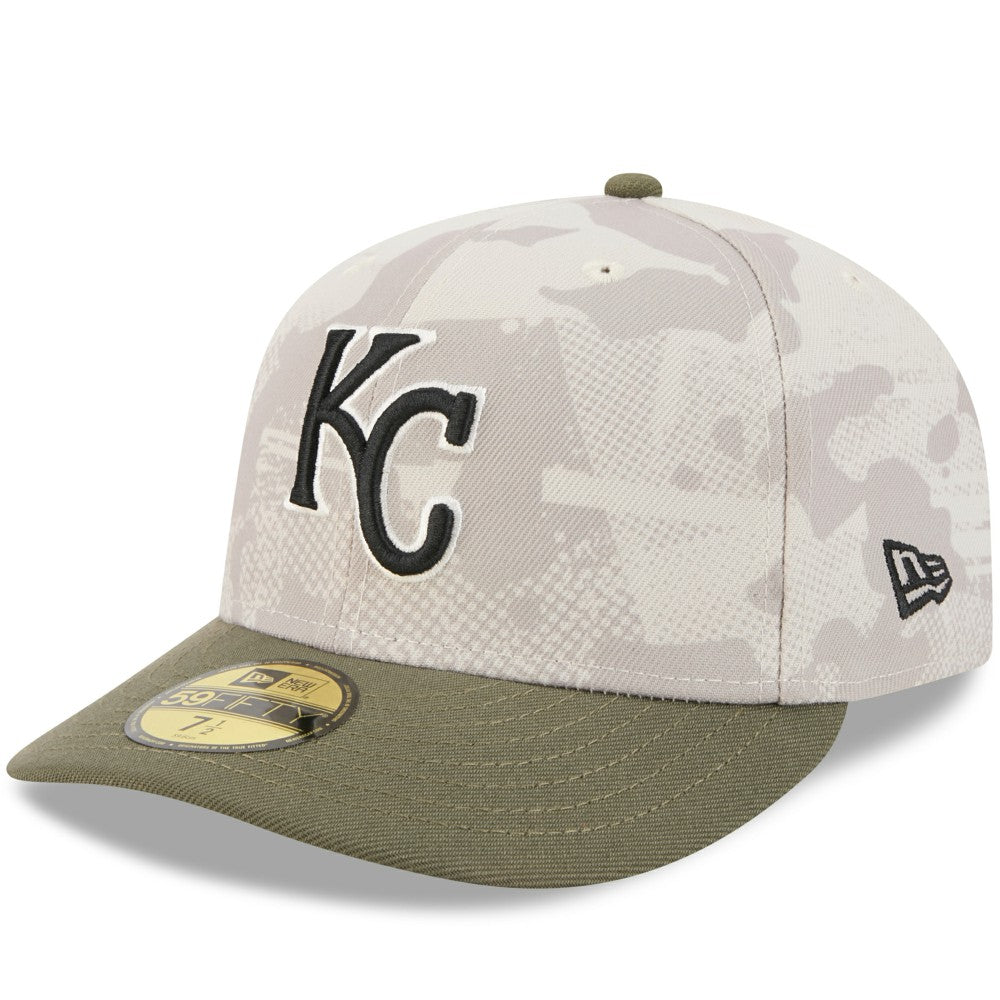 Kansas City Royals 2025 Armed Forces Day 59FIFTY Fitted Hat - Light Beige/Olive | New Era