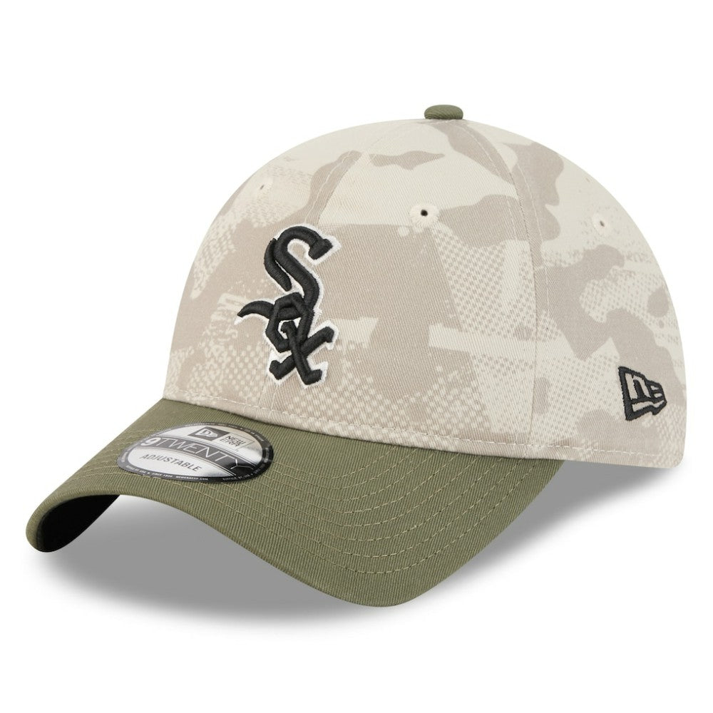 Chicago White Sox 2025 Armed Forces Day 9TWENTY Adjustable Hat - Light Beige/Olive | New Era