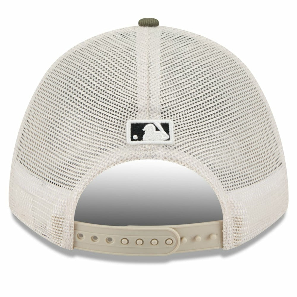 Pittsburgh Pirates 2025 Armed Forces Day 9FORTY M-Crown A-Frame Adjustable Hat - Light Beige/Olive | New Era