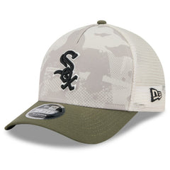 Chicago White Sox 2025 Armed Forces Day 9FORTY M-Crown A-Frame Adjustable Hat - Light Beige/Olive | New Era