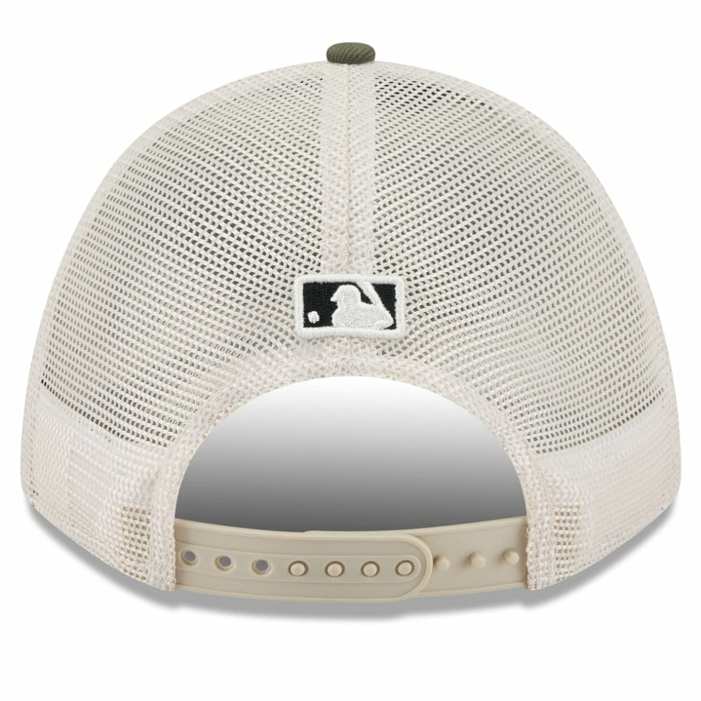 Arizona Diamondbacks 2025 Armed Forces Day 9FORTY M-Crown A-Frame Adjustable Hat - Light Beige/Olive | New Era
