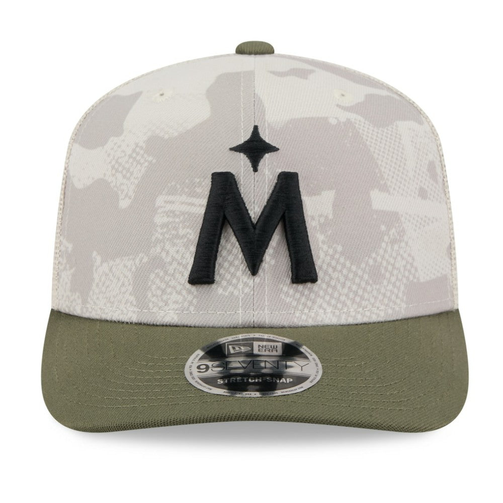 Minnesota Twins 2025 Armed Forces Day 9SEVENTY Stretch-Snap Hat - Light Beige/Olive | New Era