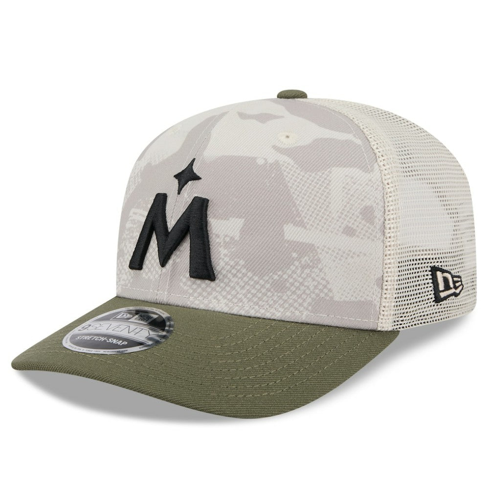 Minnesota Twins 2025 Armed Forces Day 9SEVENTY Stretch-Snap Hat - Light Beige/Olive | New Era