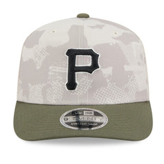Pittsburgh Pirates 2025 Armed Forces Day 9SEVENTY Stretch-Snap Hat - Light Beige/Olive | New Era