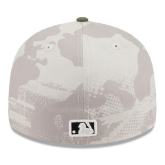 Miami Marlins 2025 Armed Forces Day Low Profile 59FIFTY Fitted Hat - Light Beige/Olive | New Era