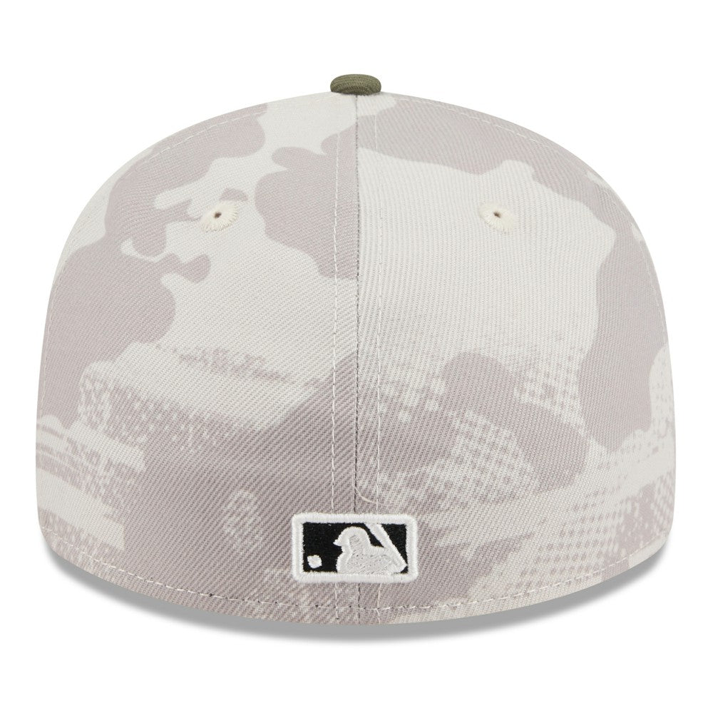 Milwaukee Brewers 2025 Armed Forces Day Low Profile 59FIFTY Fitted Hat - Light Beige/Olive | New Era