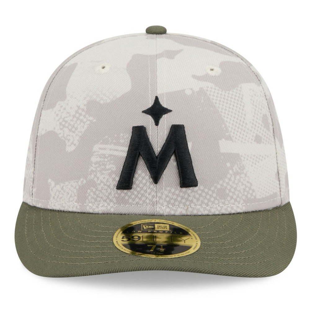 Minnesota Twins 2025 Armed Forces Day Low Profile 59FIFTY Fitted Hat - Light Beige/Olive | New Era
