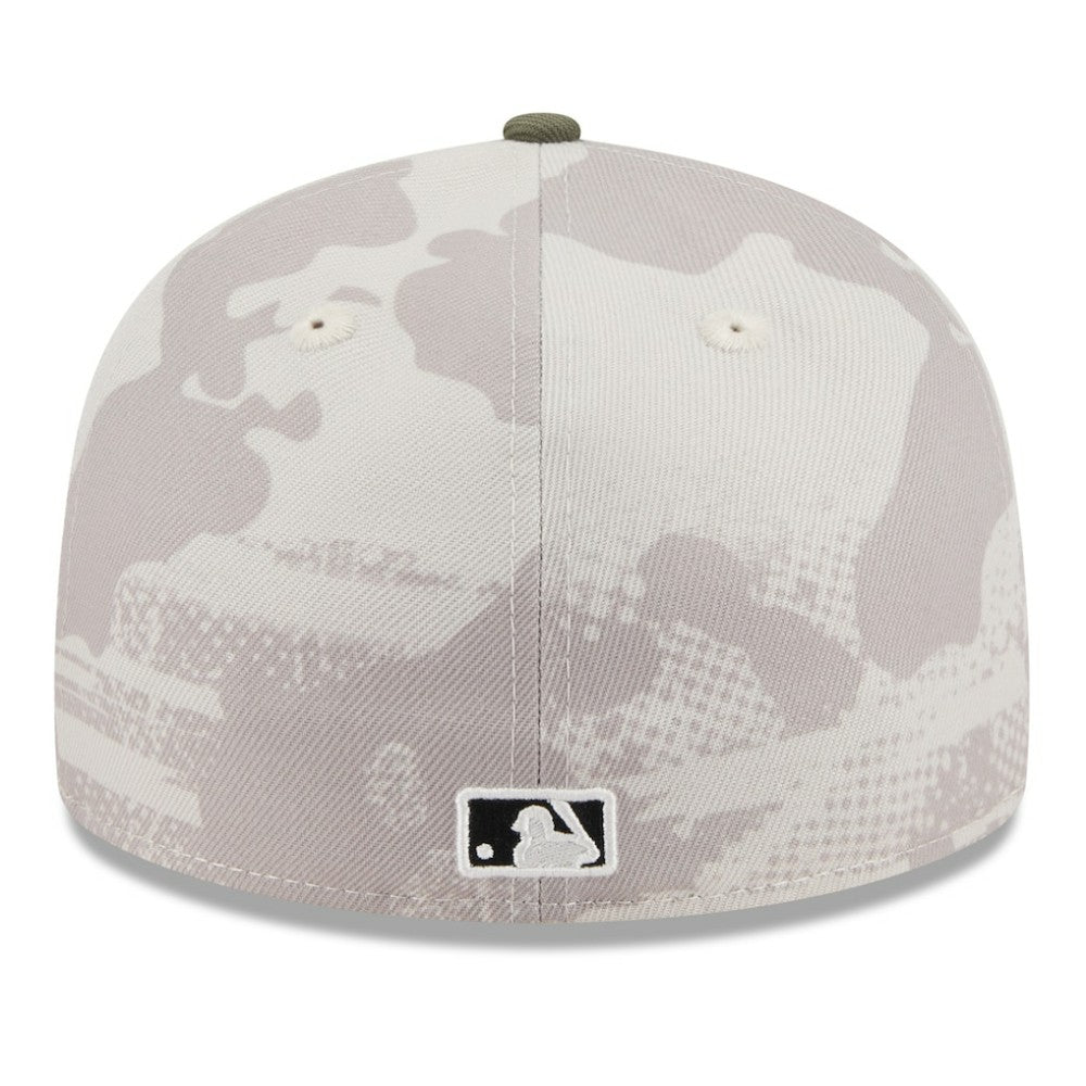 Athletics 2025 Armed Forces Day Low Profile 59FIFTY Fitted Hat - Light Beige/Olive | New Era