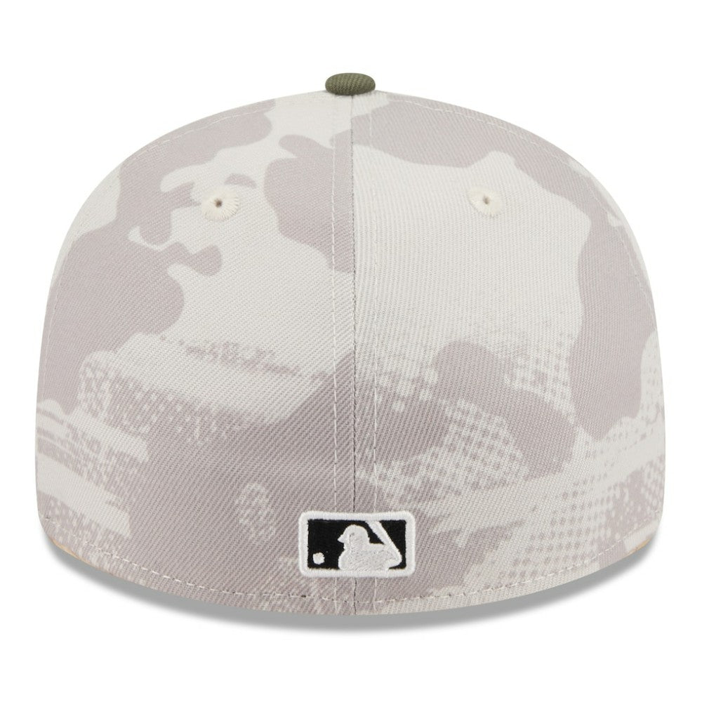 Pittsburgh Pirates 2025 Armed Forces Day Low Profile 59FIFTY Fitted Hat - Light Beige/Olive | New Era