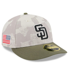 San Diego Padres 2025 Armed Forces Day Low Profile 59FIFTY Fitted Hat - Light Beige/Olive | New Era